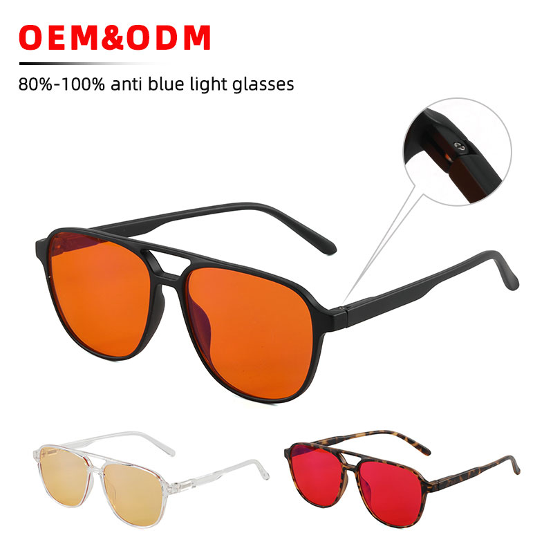 New Style Eyeglasses Custom Logo Unisex Anti Blue Light Blocking Glasses Newest TR90 Orange Yellow Lenses Custom Optical Frame
