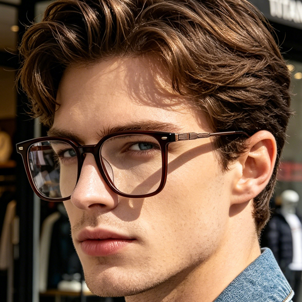 Wholesale Optical Eyeglasses Frame Glasses Metal and Acetate Combination With Metal Quality Hinge Optical Frames