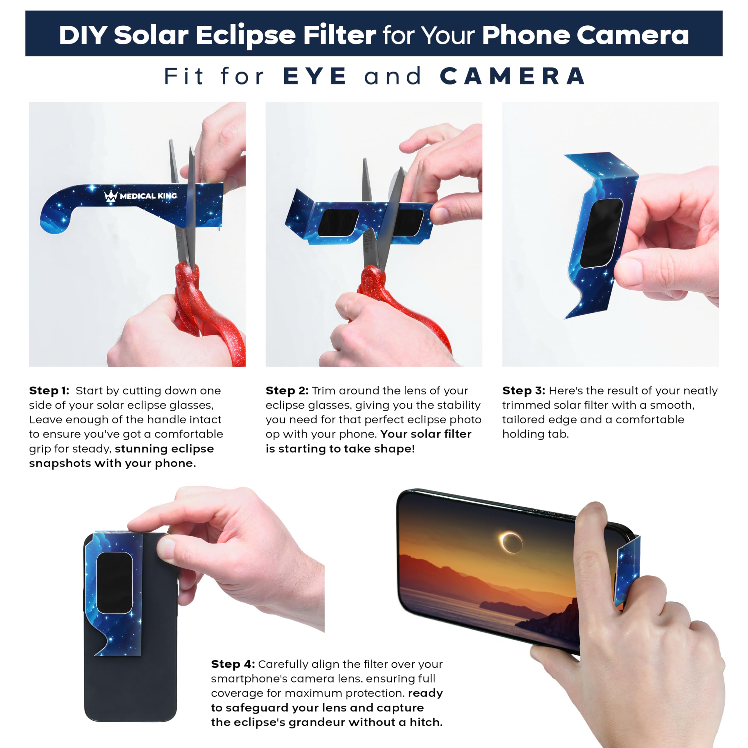 Standard Compliance Certified Paper Eclipse Glasses Portable Custom Logo Event Souvenir Eyewear For Eclipse Observation