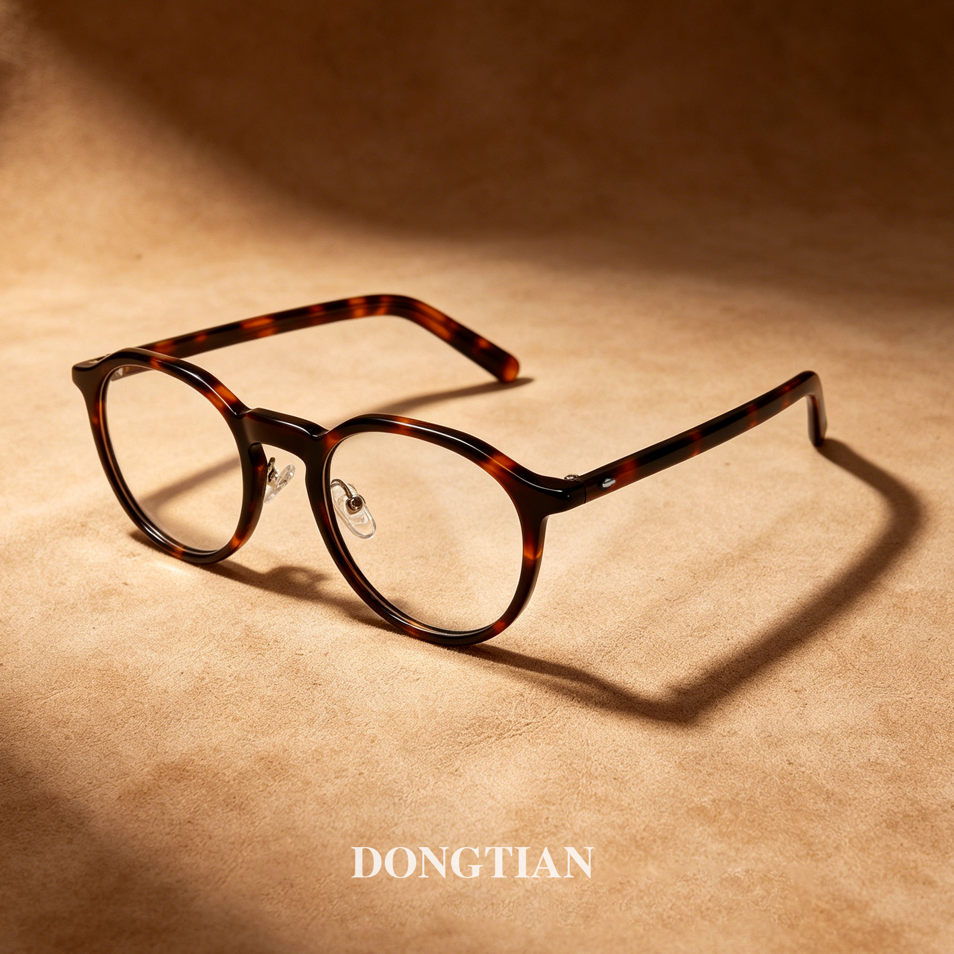 Round Eyeglasses Vintage Retro Tortoise Acetate Optical Glasses With Rubber Nose Pad Classic Eyeglasses Unisex For Men And Women