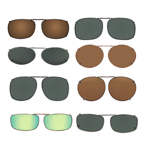 High Quality Unisex Fashion Custom Clip-On Rectangle Rimless Adult Sunglasses