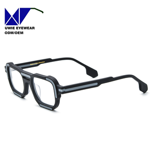 Borregls Retro Square Acetate Optical Glasses Frame