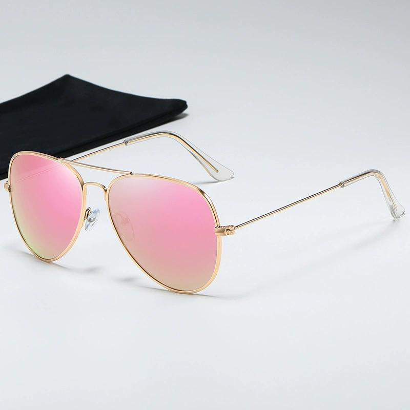 2025 Wholesale Pilot Style Men Sunglasses Custom Classic Metal Frame Double Bridge Round Sunglasses for Men
