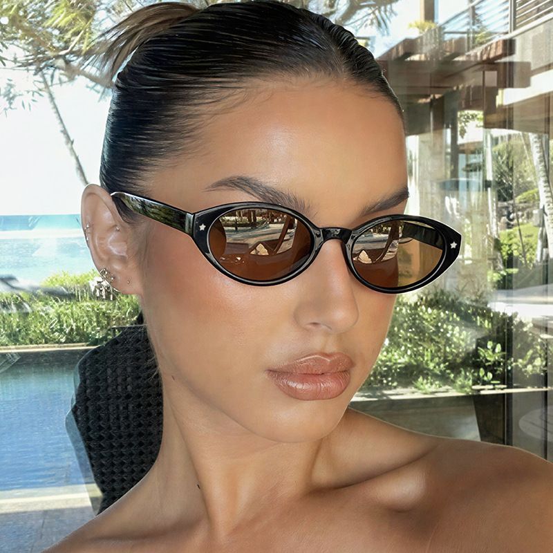 2026 New Oval Cat Eyes Y2K Women Men Customize Logo Sunglasses Brand Design Luxury Sun Glasses Cool Durable Eyewear