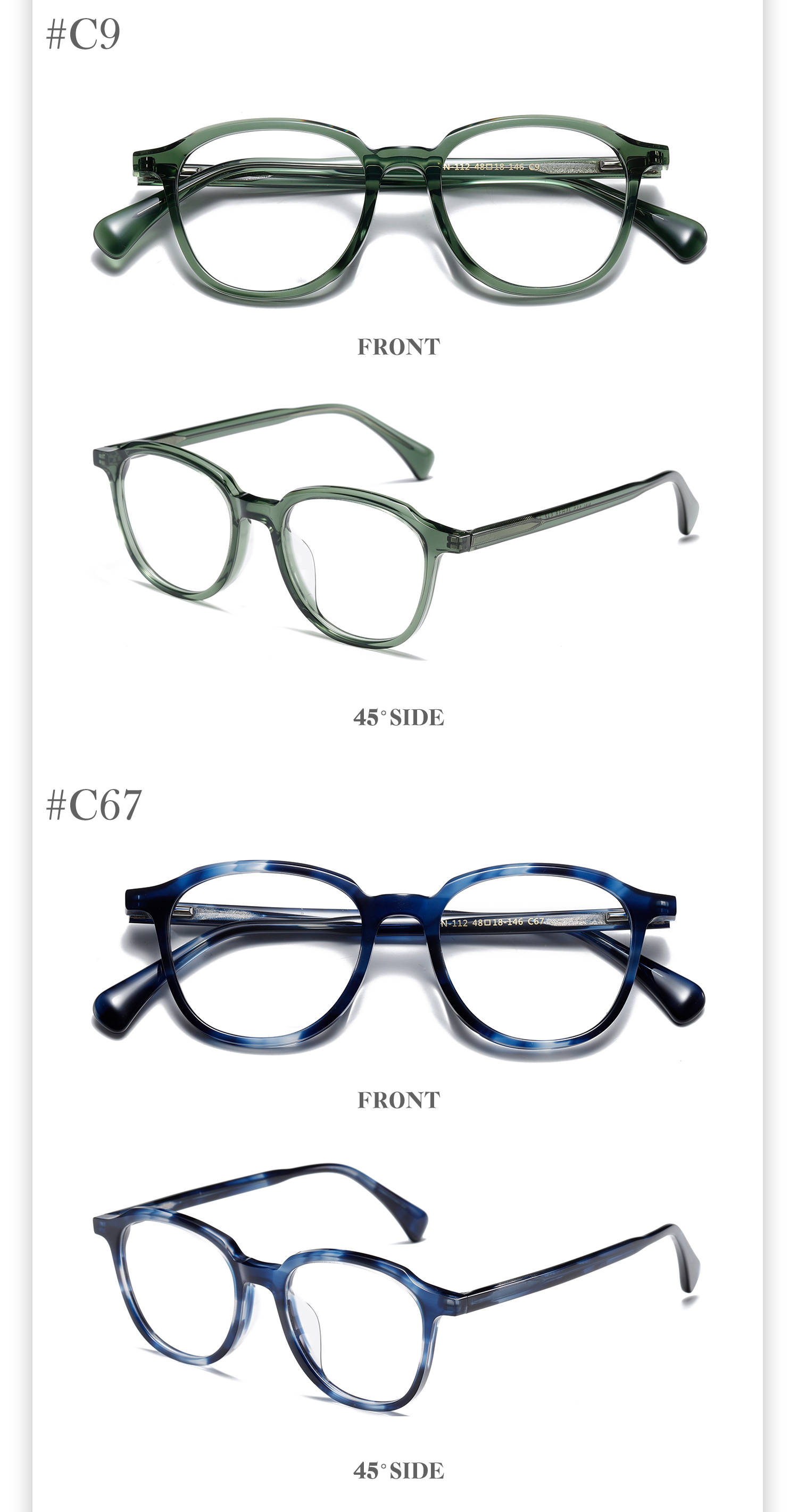 Eyewear product showcase