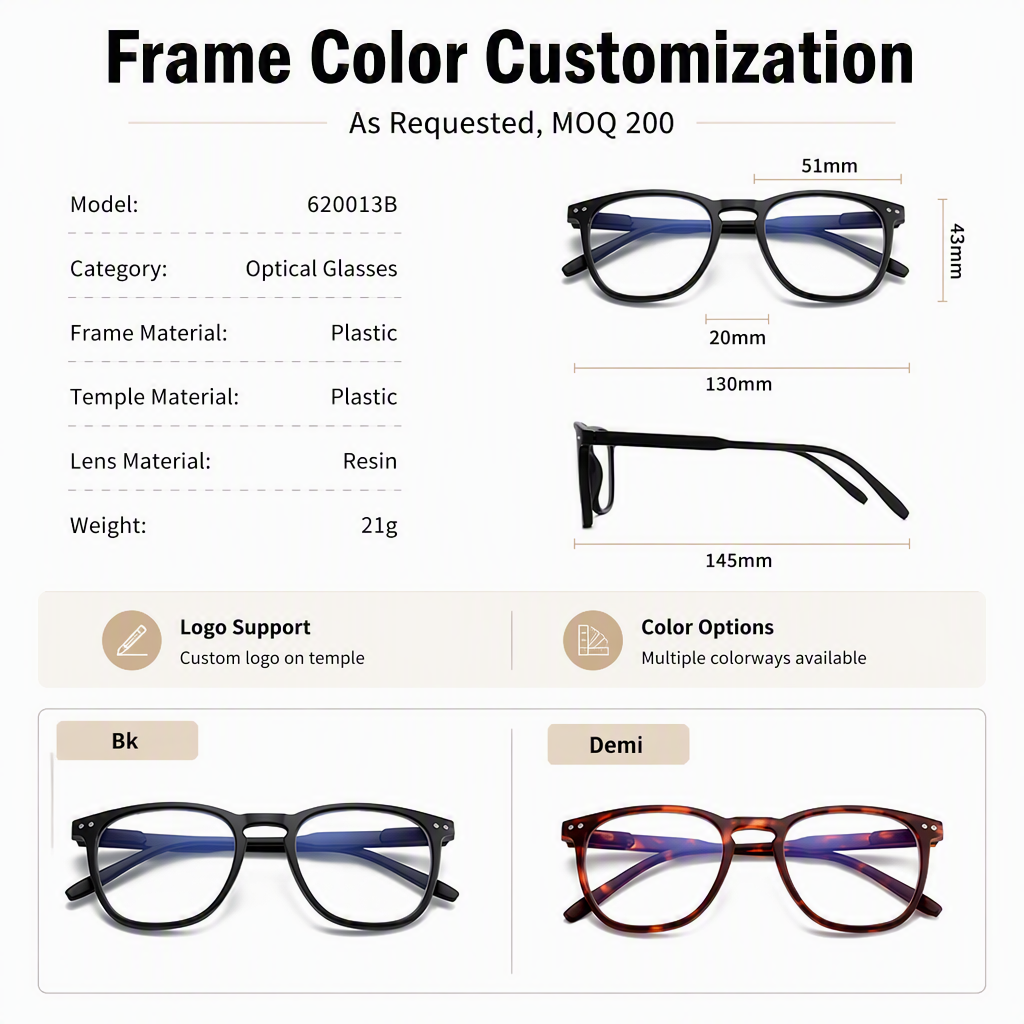 Classic Vintage Rectangle PC Prescription Optical Frames Square Anti Blue Light Blocking Computer Glasses Anti Glare Women Men