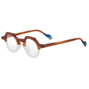 Vintage Matte Acetate Oval Patchwork Eyeglasses