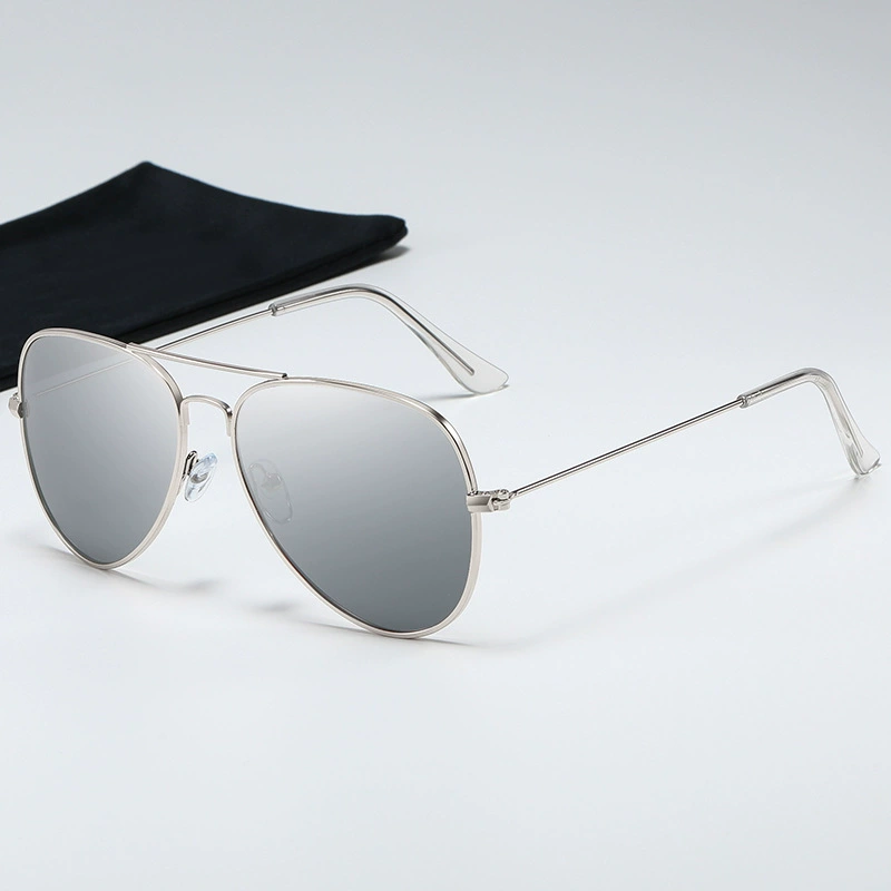 2025 Wholesale Pilot Style Men Sunglasses Custom Classic Metal Frame Double Bridge Round Sunglasses for Men