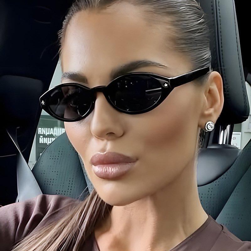 2026 New Oval Cat Eyes Y2K Women Men Customize Logo Sunglasses Brand Design Luxury Sun Glasses Cool Durable Eyewear