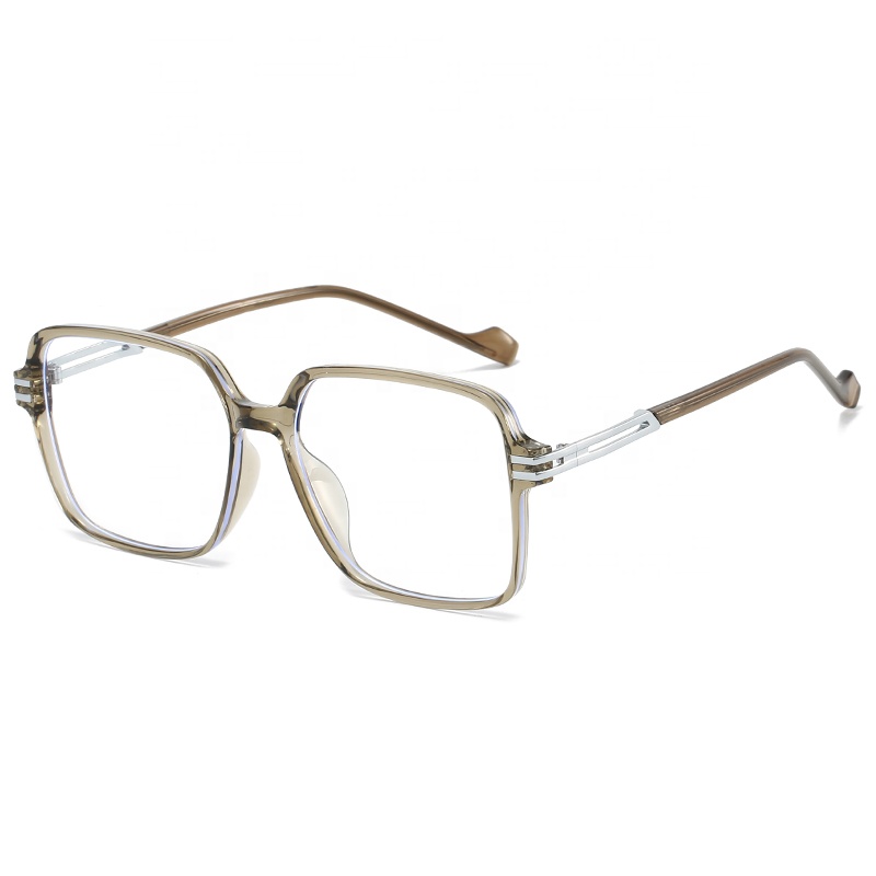New Metal Large Square Frame Eyeglasses Photogrey Optical Frame Anti Blue Light Eyewear Fashion High Quality TR90 Eyeglasses