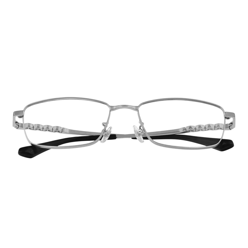 Wholesale Custom Logo IP Titanium Retro Vintage Classic Silver Metal Eyeglasses Frames Optical Frames Optics Men Kacamata