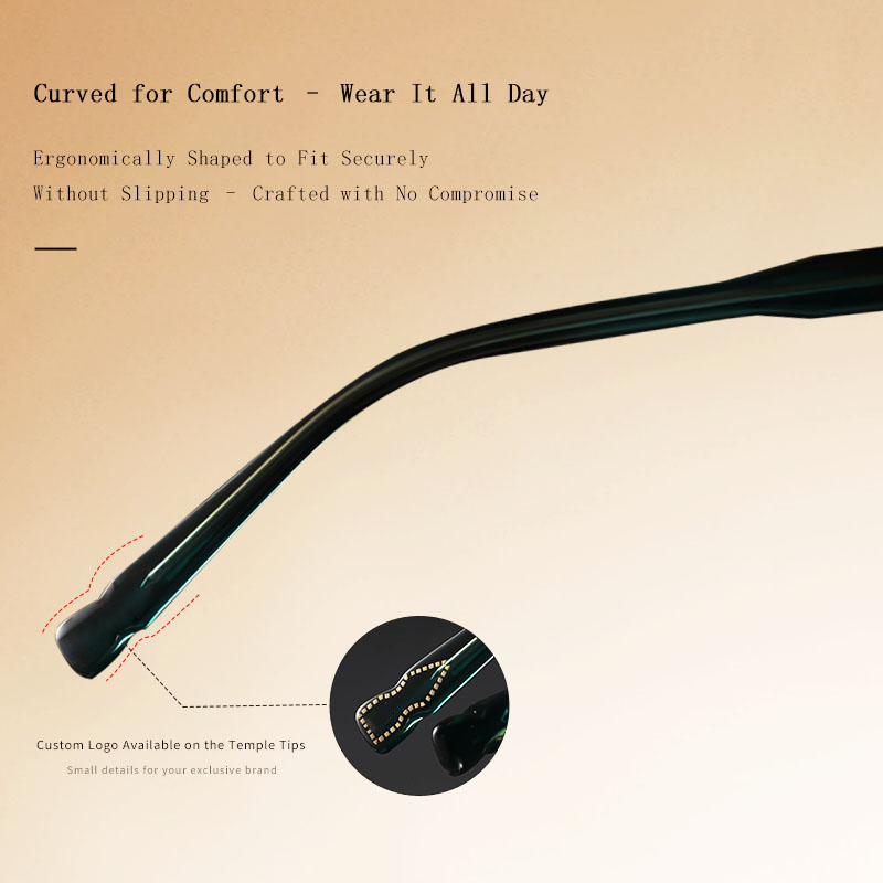 Acetate Classic Square Anti-Blue Light Glasses Blue Light Blocking Eyeglasses F22241 Optical Frame Fashion Glasses Men