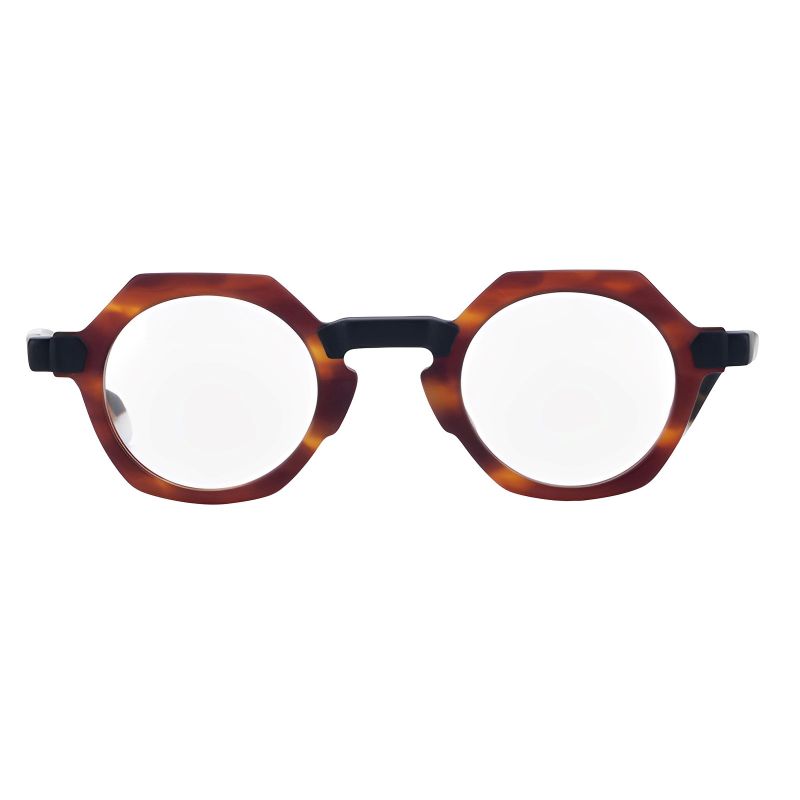 Fashionable Matte Acetate Optical Spectacles Vintage Oval Eyeglasses Patchwork Design for Men Women Retro Eyewear for Wearing