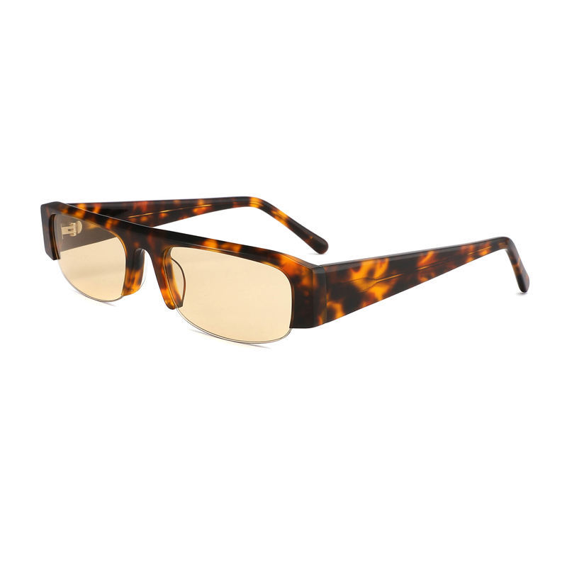 C Wholesale Designer High Quality Matte Black Half Frame Sun Glasses Sunglasses Men Retro Women Acetate Sunglasses