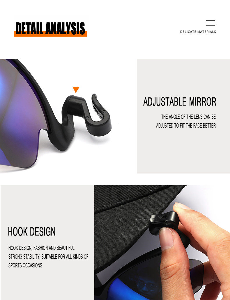 Mirror Coating Clip on Hat Cap Polarized Sunglasses for Fishing Traveling Custom LOGO Clip on Sunglasses