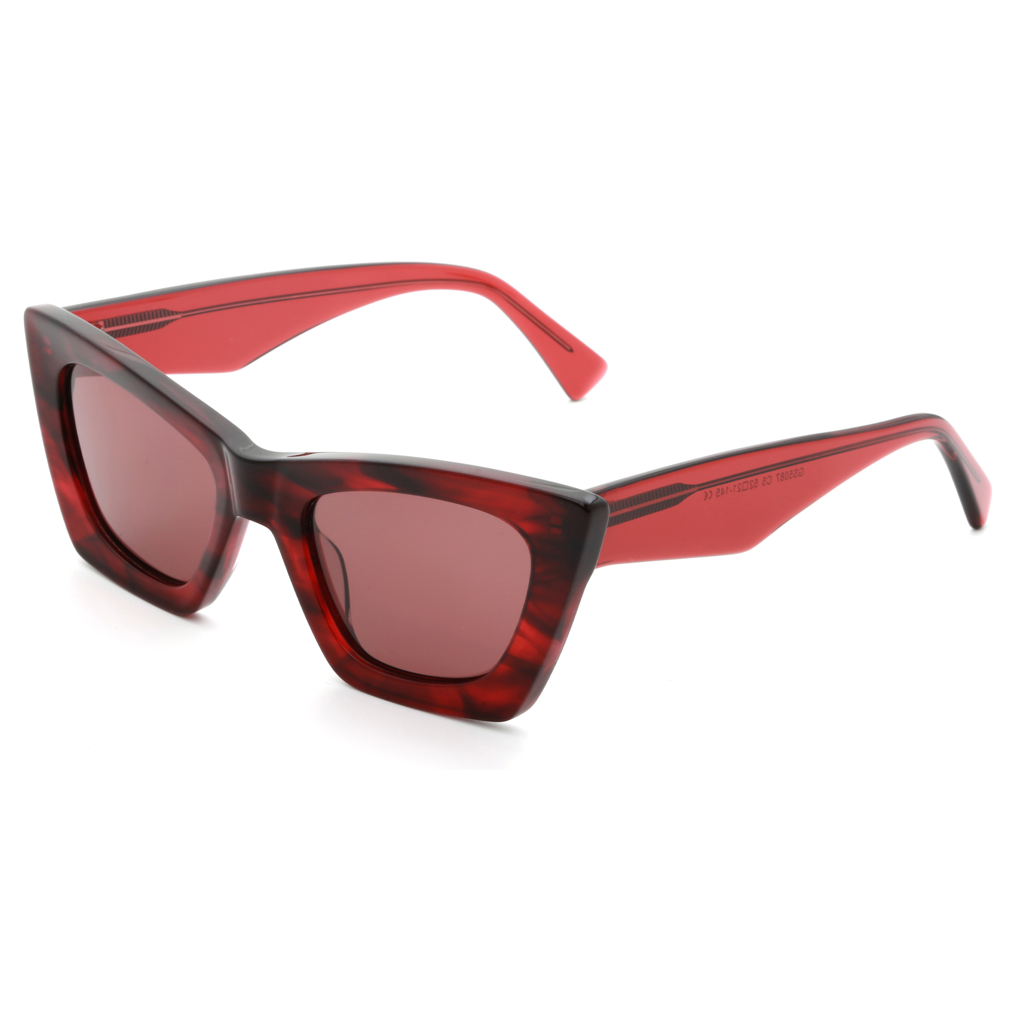 GS5087 Wholesale Custom Fashion Thick Framed Designer Sunglasses TAC Round Polarized Acetate Sunglasses