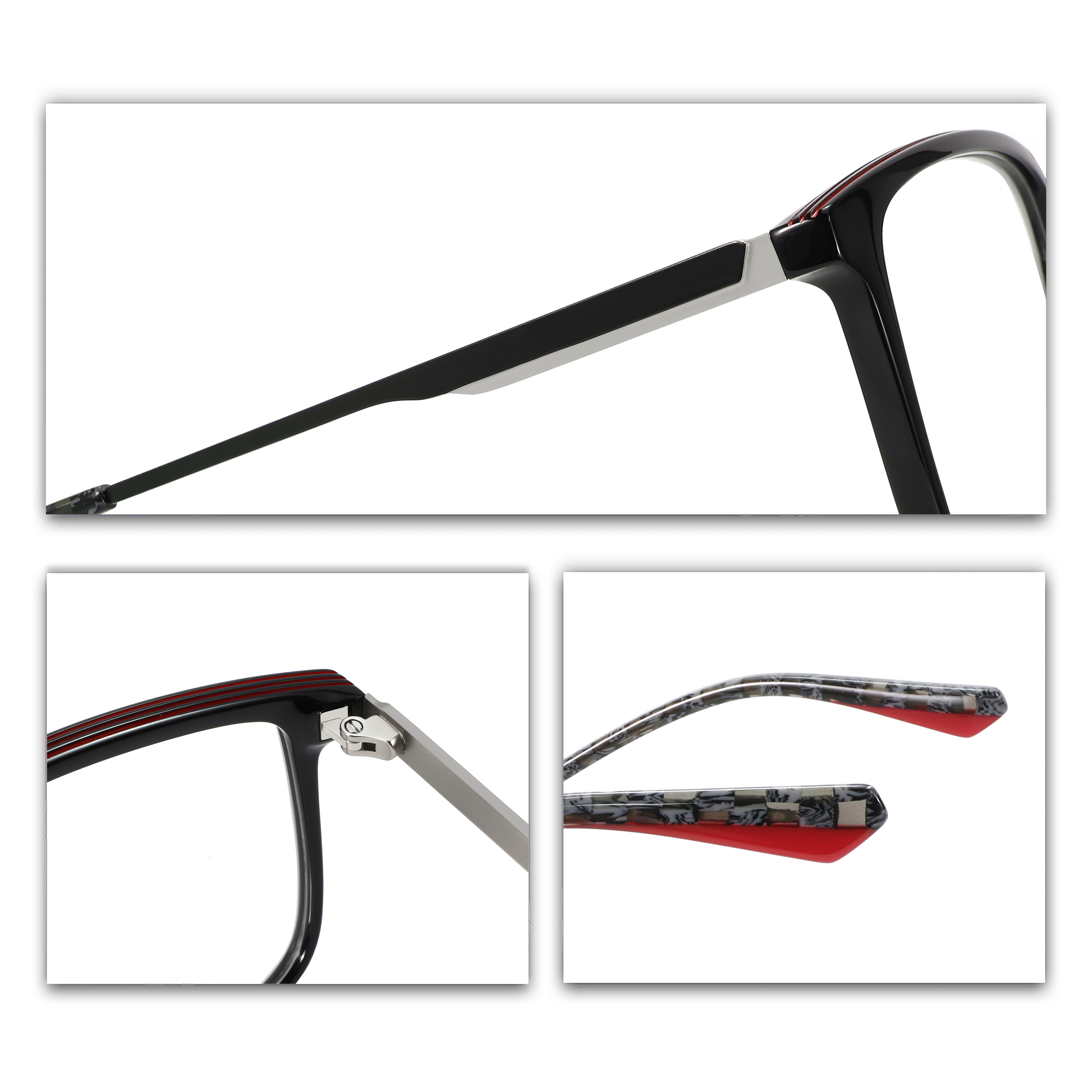 Latest New Collection Retro Eyeglasses Colorful Acetate with Metal Optical Glasses Good Quality Stylish Spectacle Frame Unisex