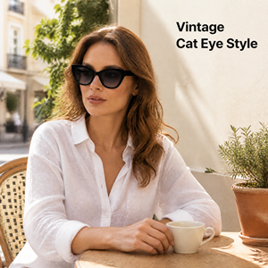 Vintage Oversized Cat Eye Sunglasses for Women