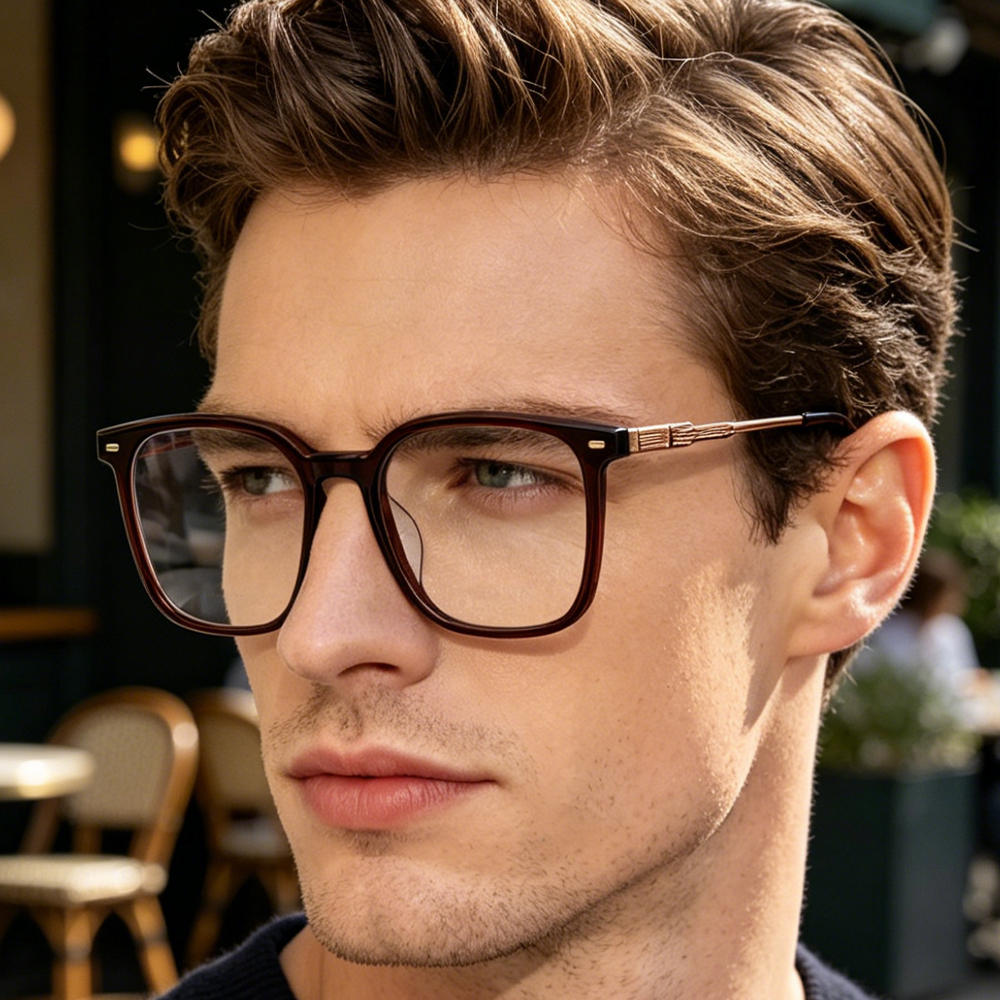 Wholesale Optical Eyeglasses Frame Glasses Metal and Acetate Combination With Metal Quality Hinge Optical Frames
