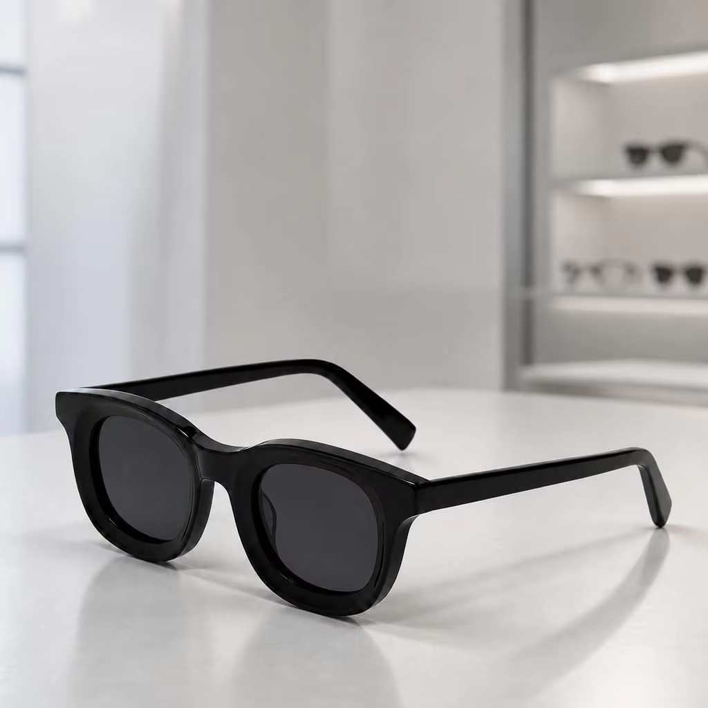 2027 Trend Bold Round Vintage Designer Bevel Cut Acetate Sunglasses Women Men Shades Polarized Sunglasses UV400 Eyewear Gafas