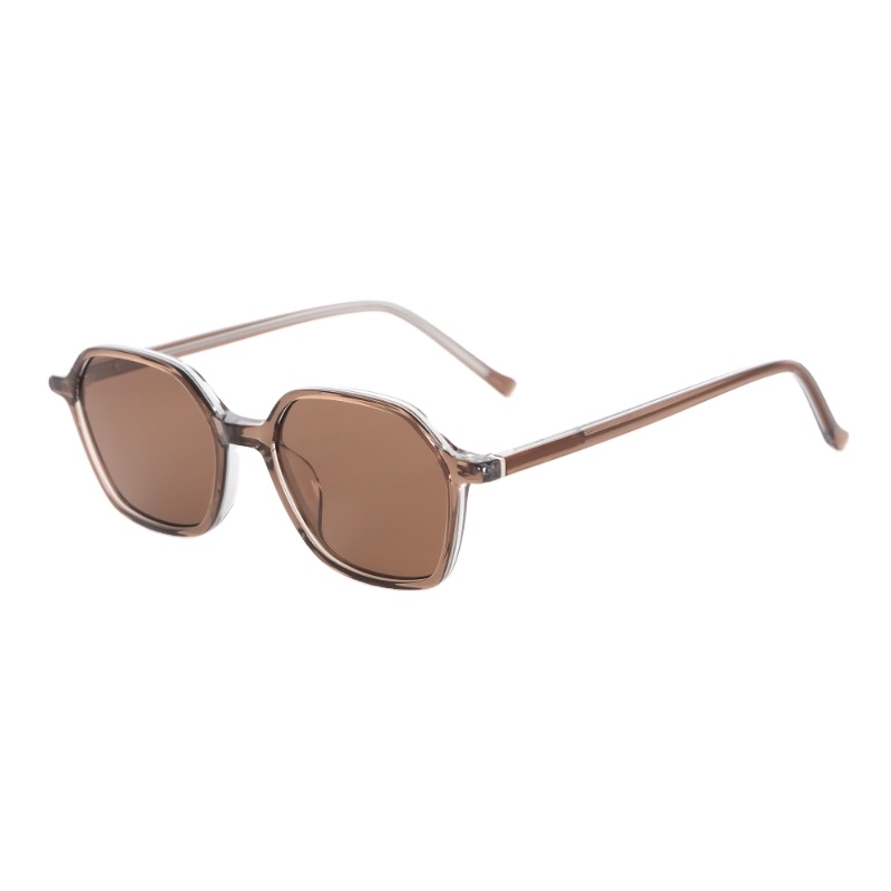 Vintage Photochromic Gradient Full Rim Sunglasses High Quality Hexagon Acetate Custom Logo UV Protection Lightweight Durable