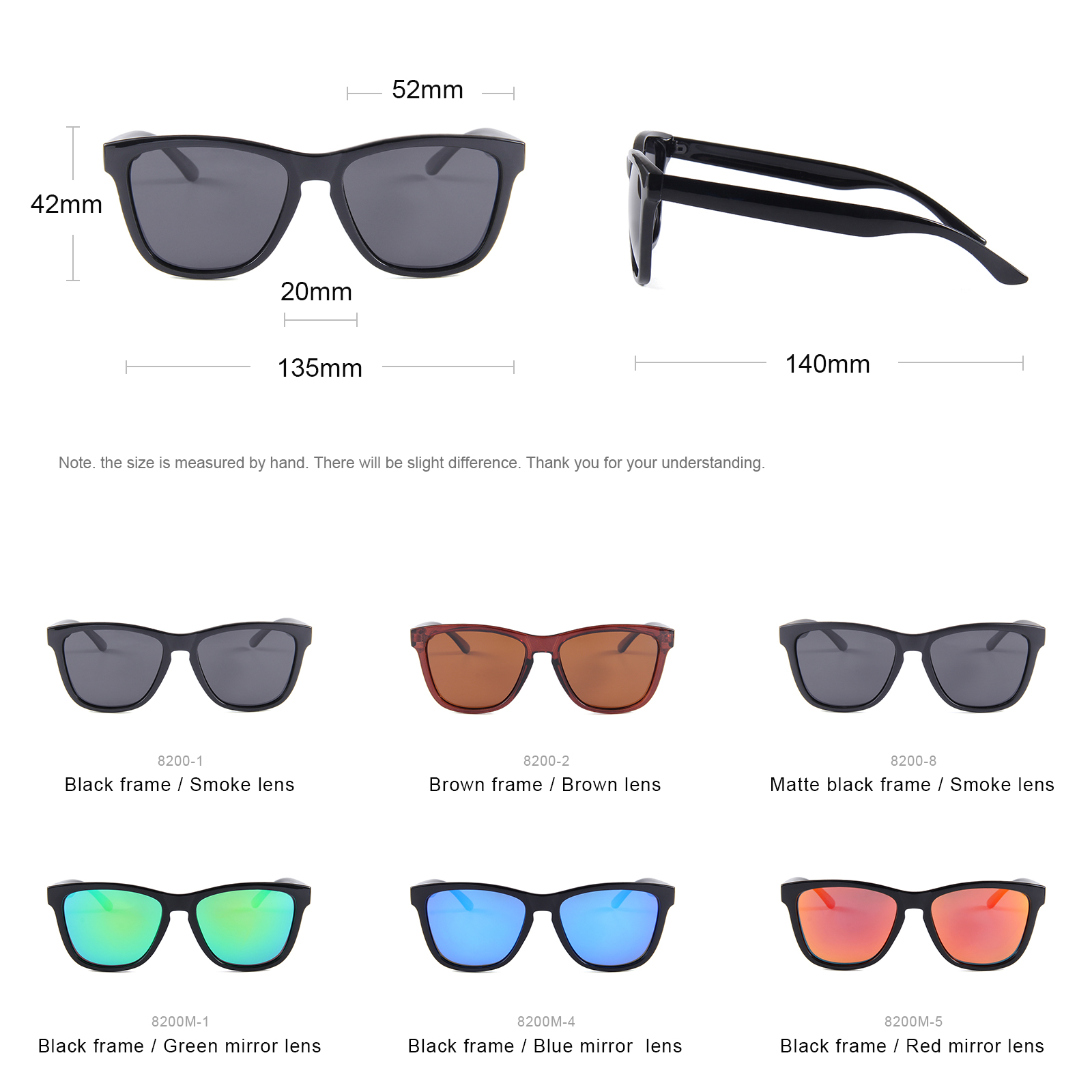 Made in China Polarized Custom logo PC Sunglass Uv400 Glasses Promotion Matte Polarized Black Sunglasses