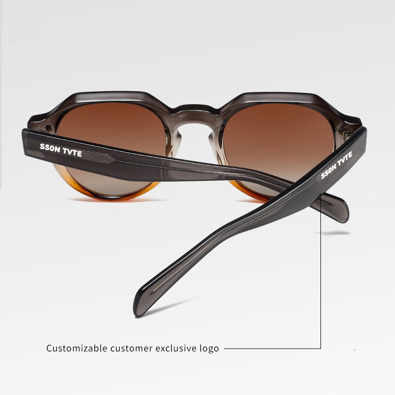 Retro Fusion Vintage Rounds Acetate Sunglasses with Modern Edge Gradient Shades for Men and Women Vintage Oval-shaped Sunglasses