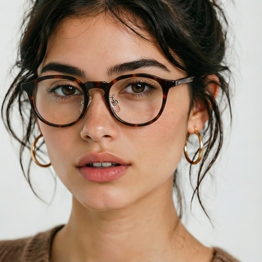 Round Eyeglasses Vintage Retro Tortoise Acetate Optical Glasses With Rubber Nose Pad Classic Eyeglasses Unisex For Men And Women
