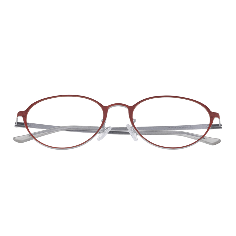 Wholesale Custom Logo IP Titanium Matte Red Retro Vintage Engraved Pattern Eyeglasses Frames Optical Frames Spectacle Frames