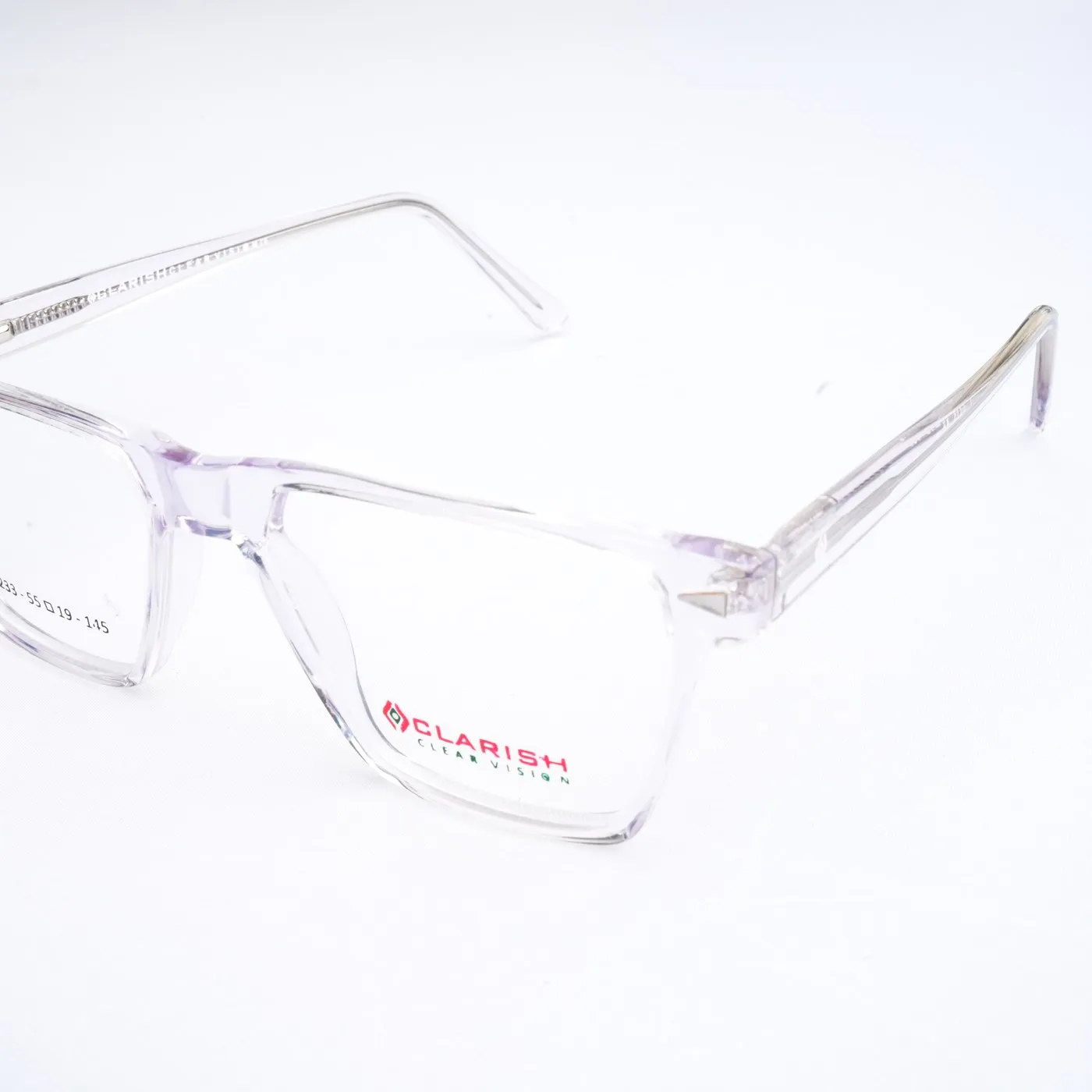 Clarish C.1233 bold square designer spectacle frames in patterned acetate