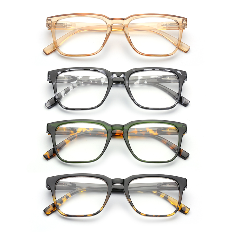 Factory Wholesale Custom Logo Low MOQ Scratch Resistant Clear Lens Vision Correction Optical Frames Retro Reading Glasses