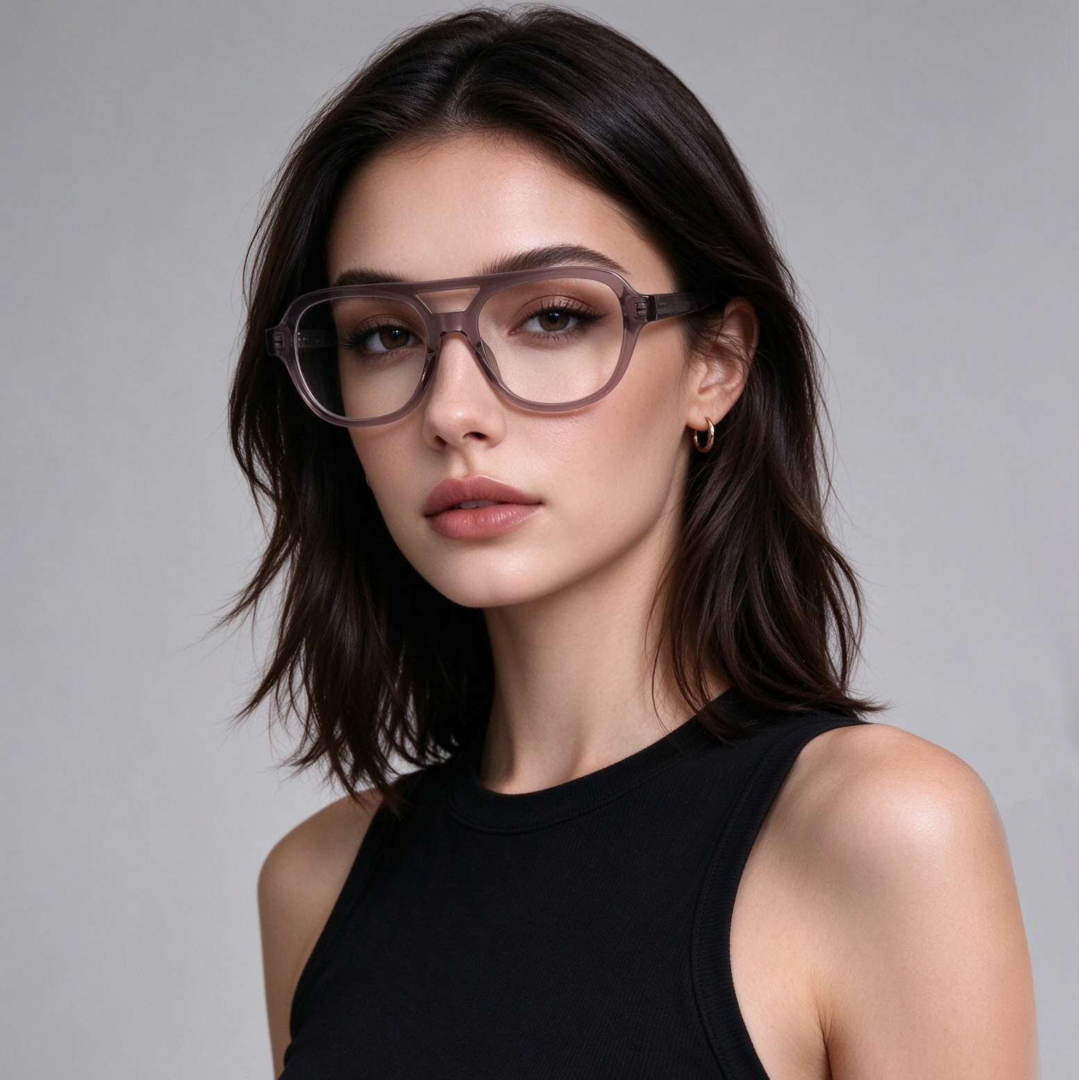 New Collection Oversized Acetate Eyeglasses Frames Double Bridge Trendy Optical Spectacle Frames Acetate Eyewear Unisex