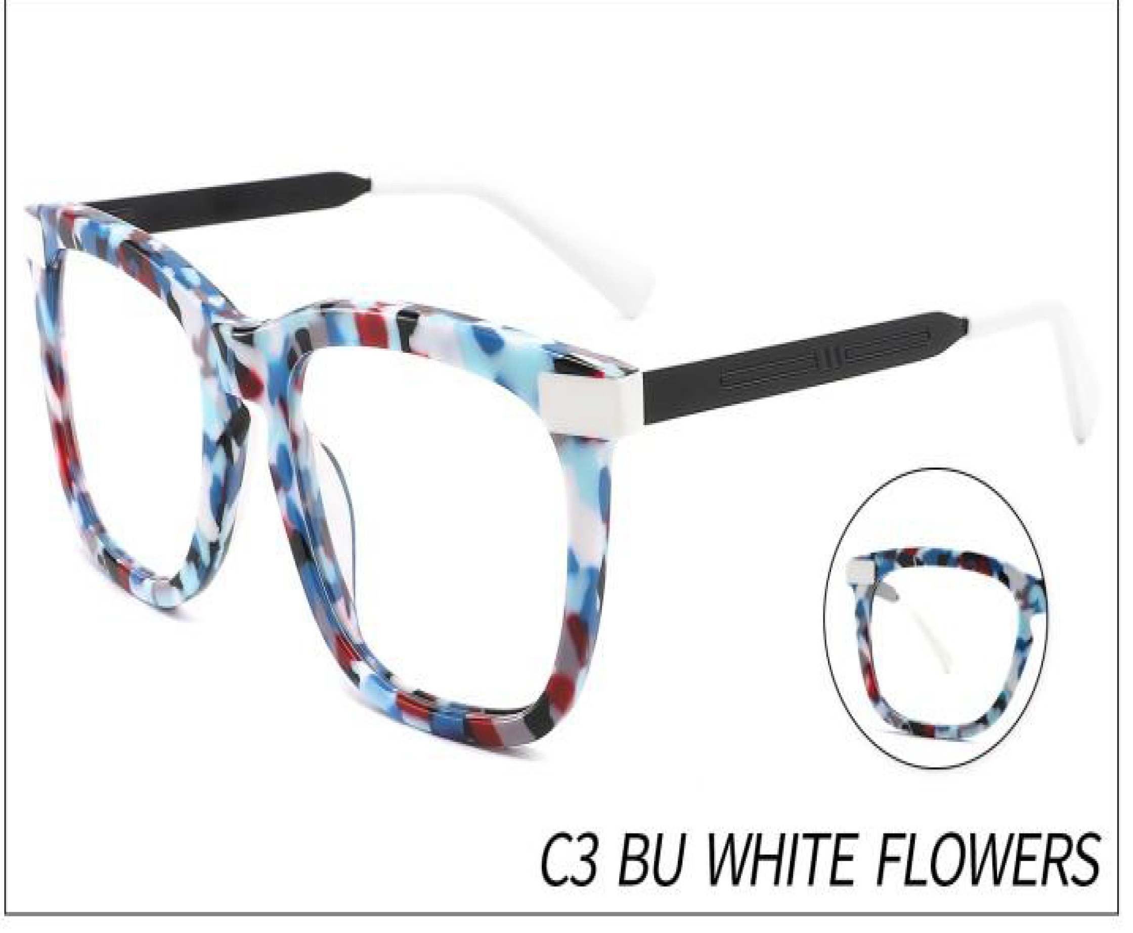 YIGOU Comfortable Retro Exquisite Square Frame Unisex Classic Flat Lens Optical Reading Glasses Prescription Use All Face Shapes