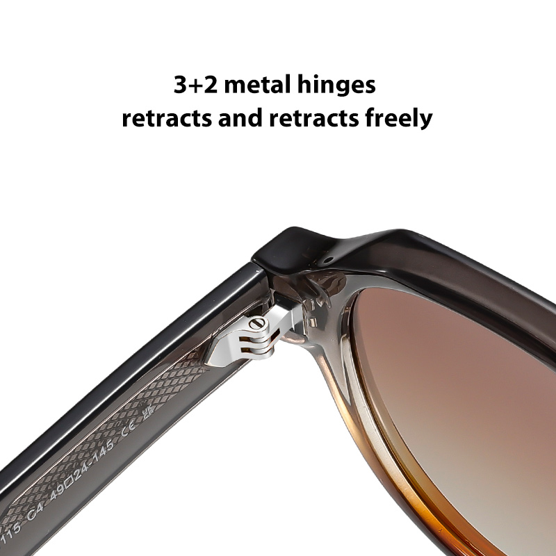 Retro Fusion Vintage Rounds Acetate Sunglasses with Modern Edge Gradient Shades for Men and Women Vintage Oval-shaped Sunglasses