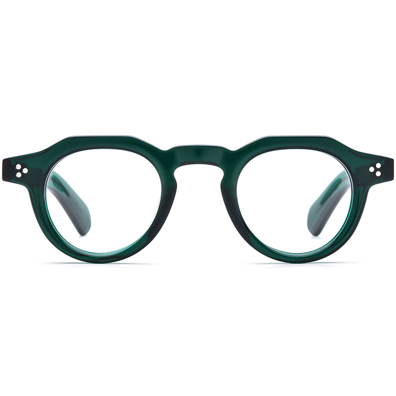 Borregls Acetate Optical Glasses Frame for Men New Brand Designer Vintage Retro Round Eyeglasses Women Spectacles Eyewear 19411