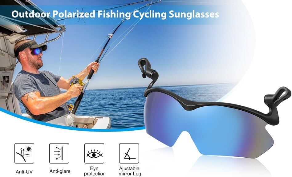 Mirror Coating Clip on Hat Cap Polarized Sunglasses for Fishing Traveling Custom LOGO Clip on Sunglasses