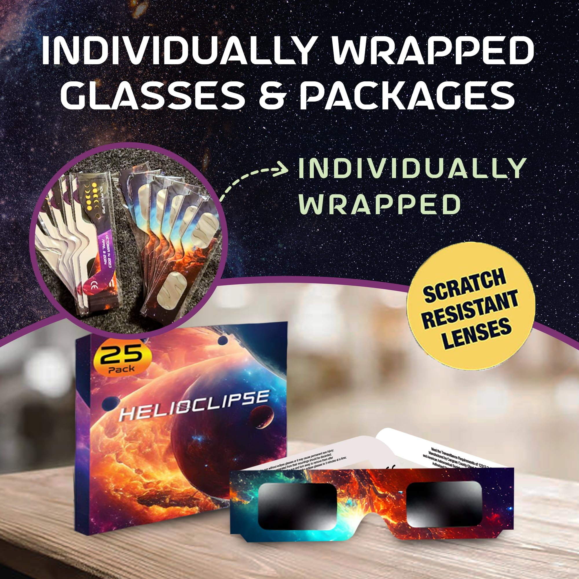 Standard Compliance Certified Paper Eclipse Glasses Portable Custom Logo Event Souvenir Eyewear For Eclipse Observation