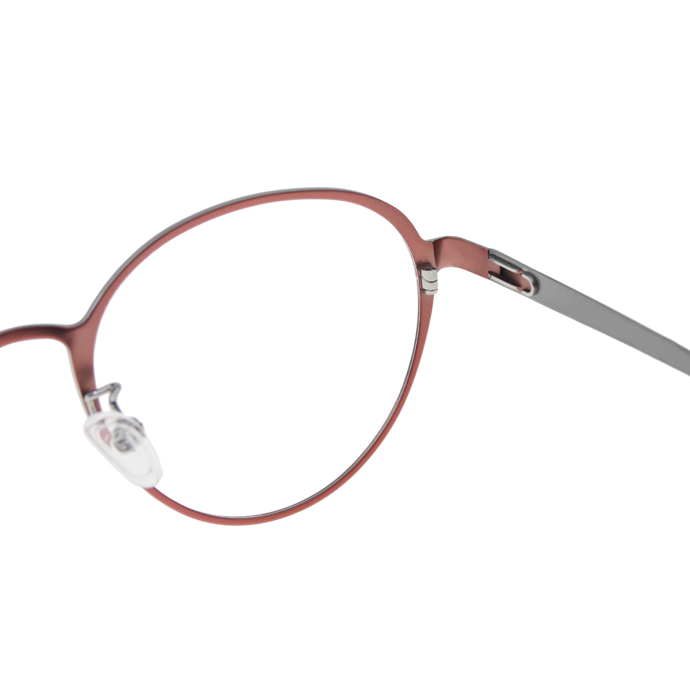 Wholesale Custom Logo IP Titanium Matte Red Retro Vintage Engraved Pattern Eyeglasses Frames Optical Frames Spectacle Frames