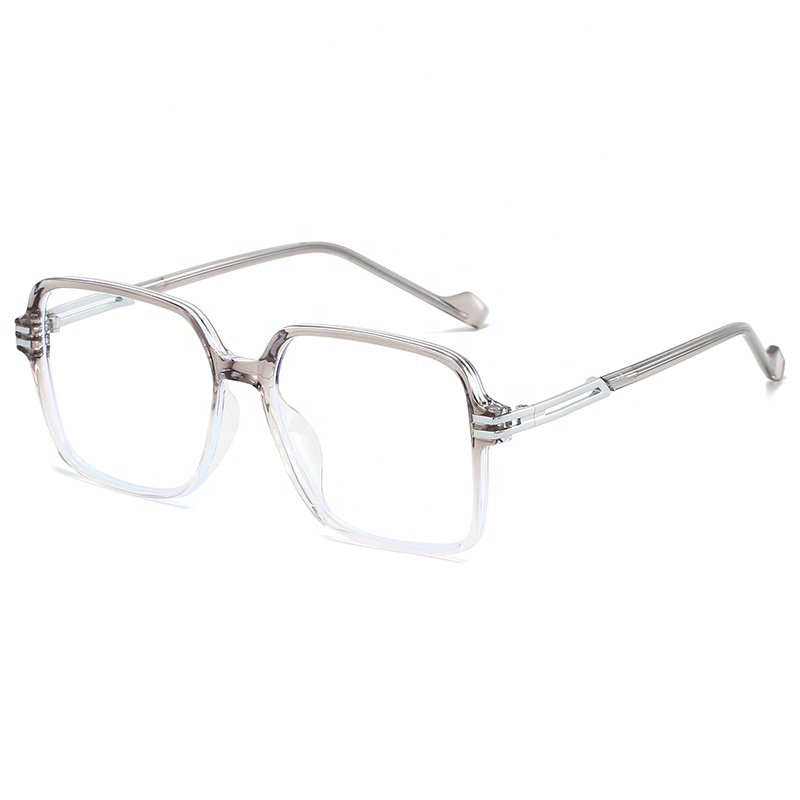 New Metal Large Square Frame Eyeglasses Photogrey Optical Frame Anti Blue Light Eyewear Fashion High Quality TR90 Eyeglasses