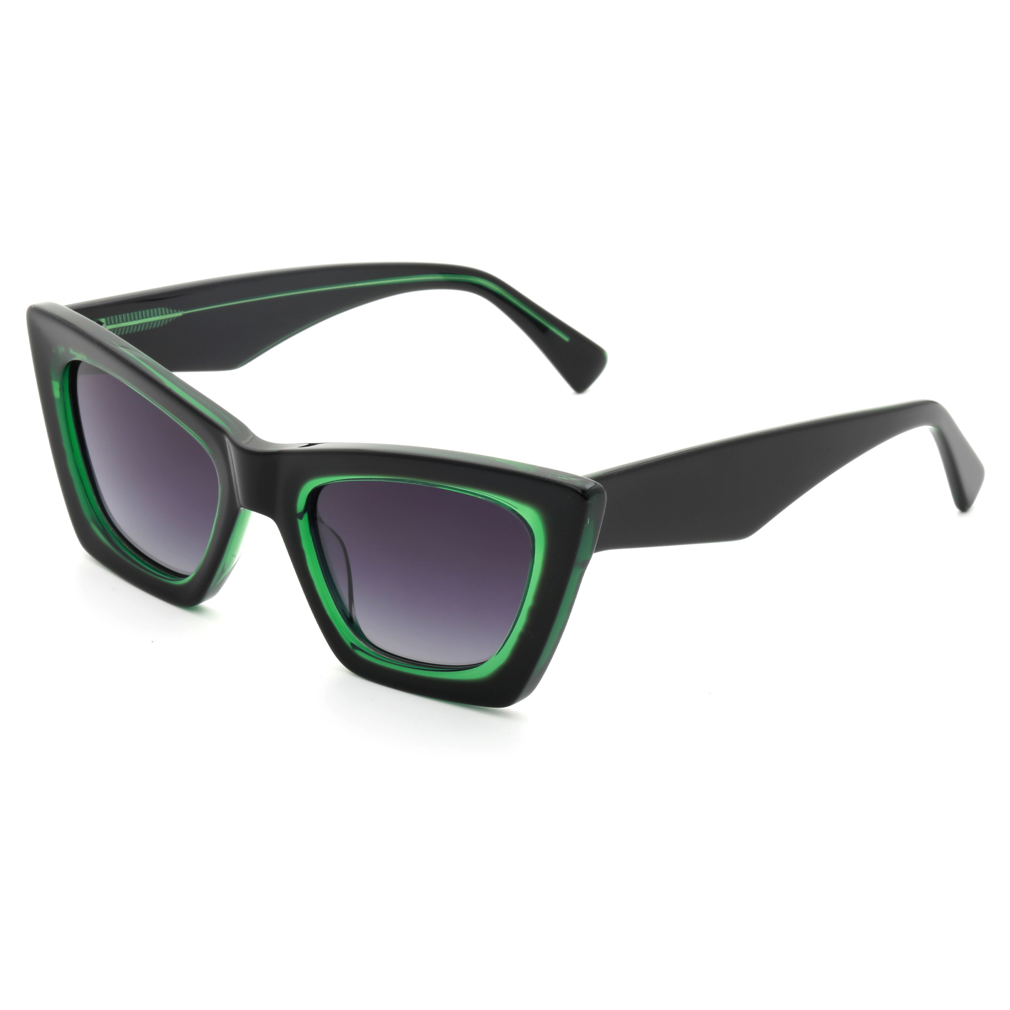 GS5087 Wholesale Custom Fashion Thick Framed Designer Sunglasses TAC Round Polarized Acetate Sunglasses