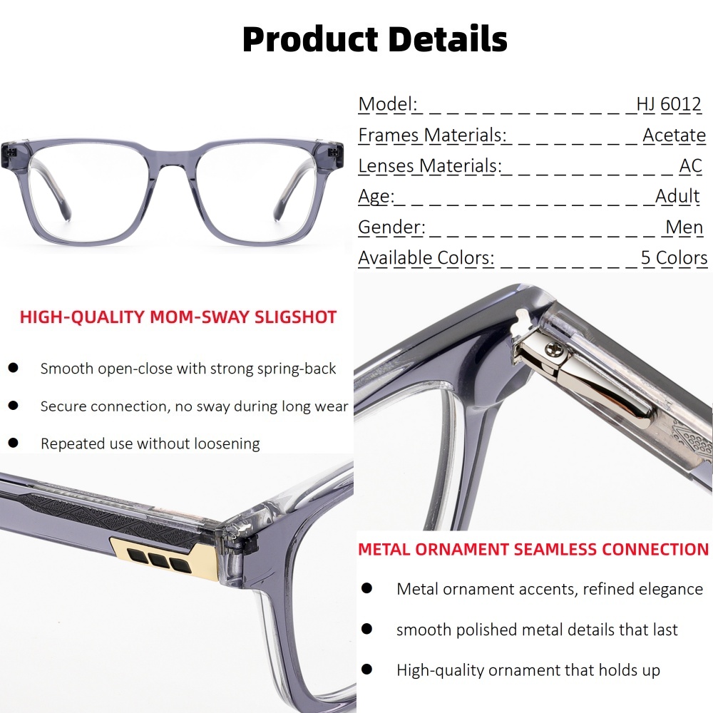 Customization 2026 New Fashionable Design High-end Acetate Optical Glasses Durable Eyeglasses Frames for Daily Wear OEM/ODM