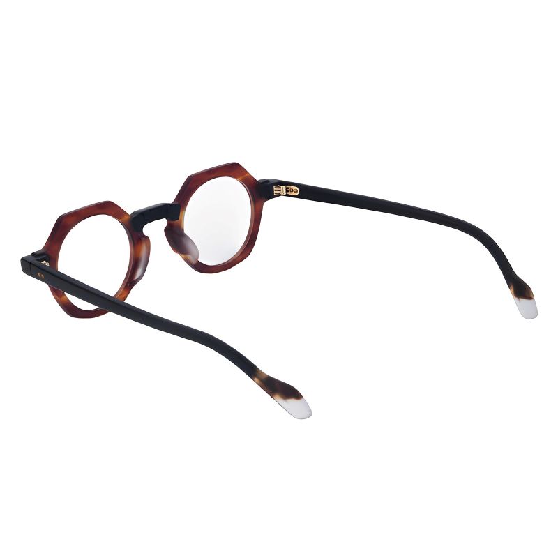 Fashionable Matte Acetate Optical Spectacles Vintage Oval Eyeglasses Patchwork Design for Men Women Retro Eyewear for Wearing